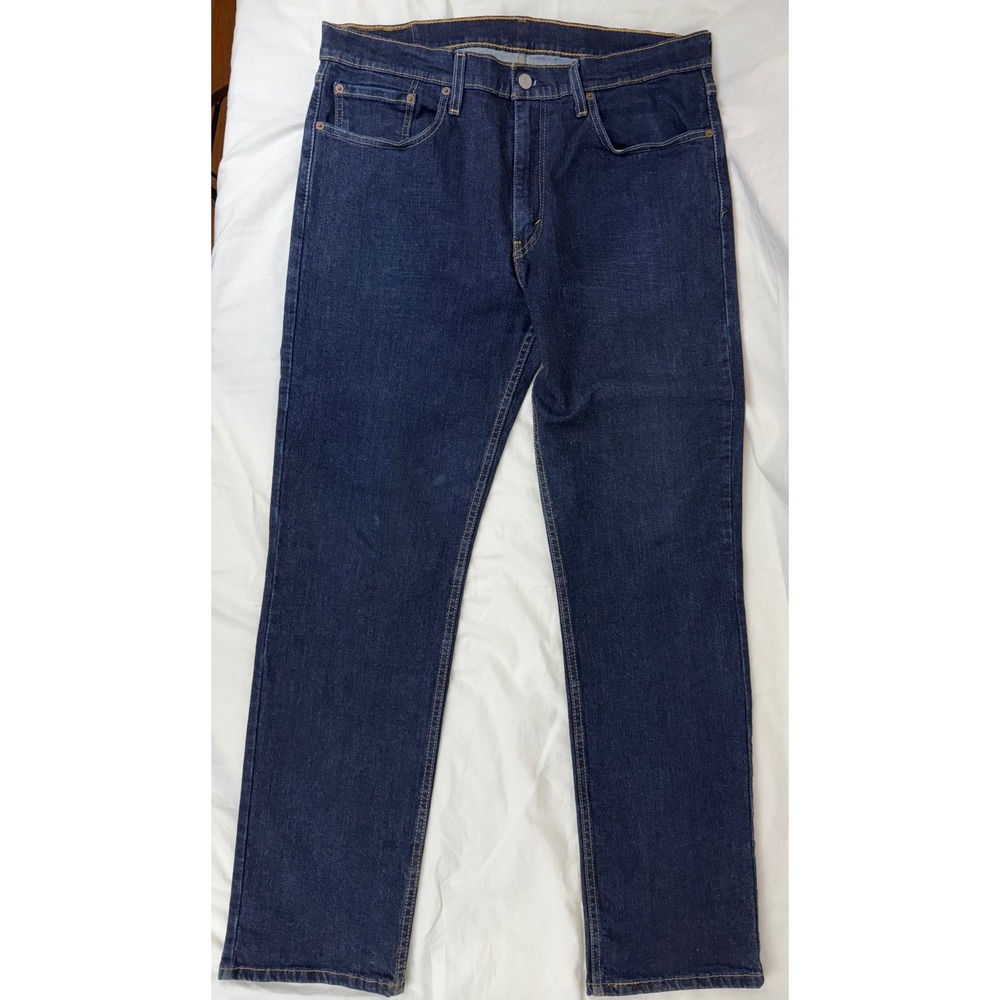Levi's 514 Men's Jeans 36x32 Straight Fit Dark Wash Stretch Denim - Picture 3 of 11